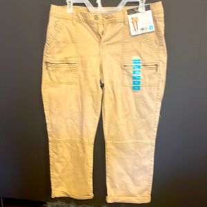 NEW utility crop cuffed light weight cargo pants SIZE 12 by Supplies L-31 W-16